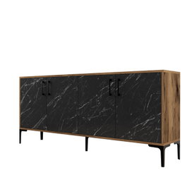 Hanah Home Kiev Consola de Nogal y Negro